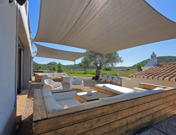 Lounge Sofas Outside to west